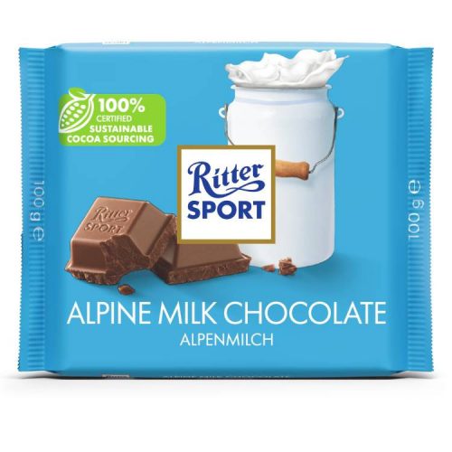 RITTER SPORT  TEJCSOKOLÁDÉ ALPESI 100G