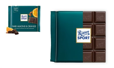 RITTER SPORT  ÉTCSOKOLÁDÉ MANDULÁS NARANCSOS 100G