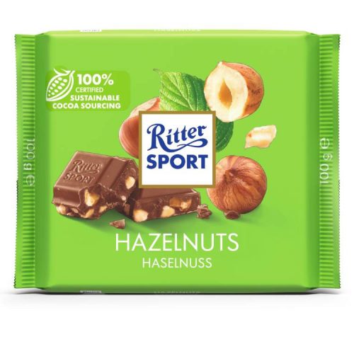 RITTER SPORT  TEJCSOKOLÁDÉ TÖRT MOGYORÓS 100G