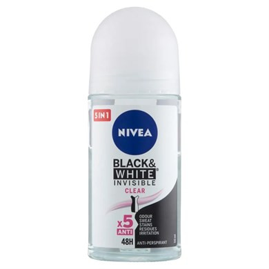 NIVEA BLACK&WHITE INVISIBLE DEO GOLYÓS CLEAR 50ML