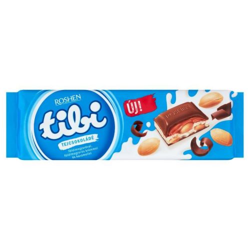 TIBI TEJCSOKOLÁDÉ FÖLDIMOGYORÓ-KARAMELLA 295G