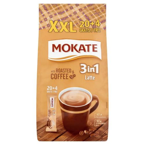 MOKATE KÁVÉ 3IN1 XXL LATTE 24X15G