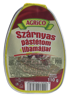 AGRICO PÁSTÉTOM SZÁRNYAS LIBAMÁJJAL 110G