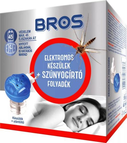 BROS SZÚNYOGRIASZTÓ ELEKTROMOS, FOLYADÉKKAL 1CS