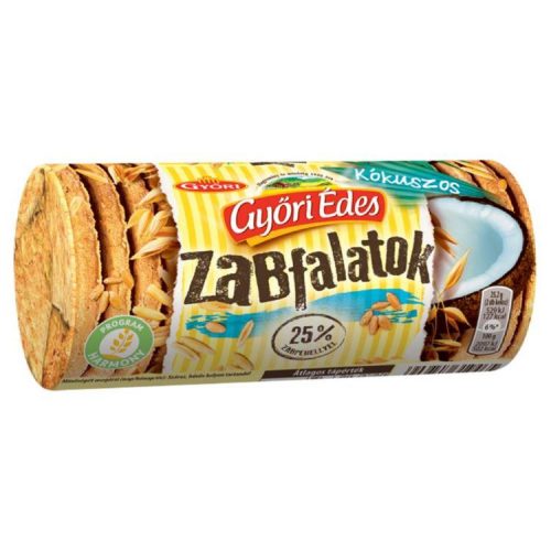 GYŐRI ÉDES ZABFALATOK KEKSZ KÓKUSZOS 215G