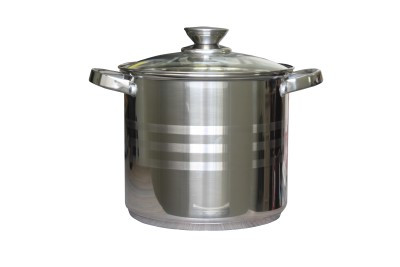 INOX FAZÉK ÜVEG FEDŐVEL 22CM 7.2L 1DB