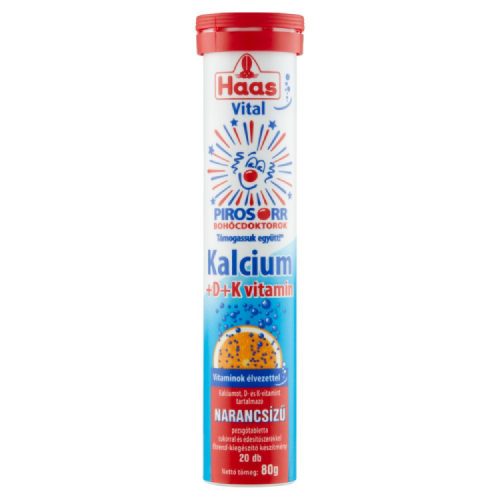 HAAS PEZSGŐTABLETTA KALCIUM+D+K VITAMIN 80G