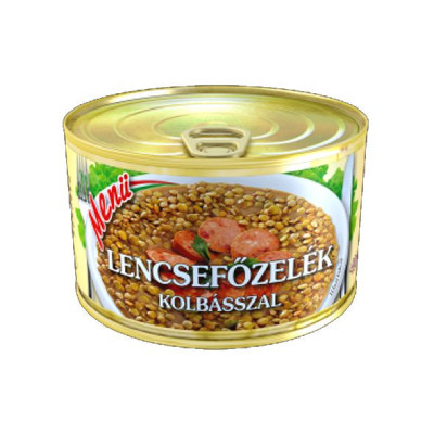 SZEGEDI MENÜ LENCSEFŐZELÉK KOLBÁSSZAL 400G