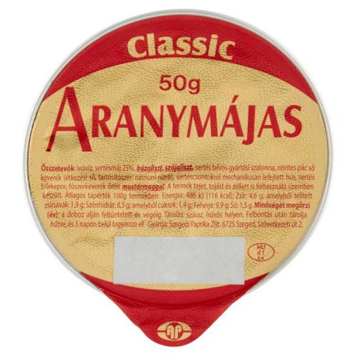 SZEGEDI ARANYMÁJAS MÁJKRÉM CLASSIC 50G