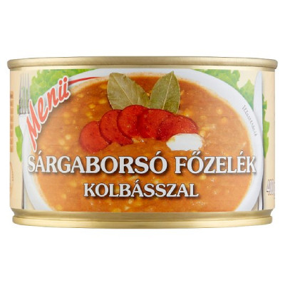 SZEGEDI MENÜ SÁRGABORSÓFŐZELÉK KOLBÁSSZAL 400G