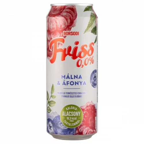 BORSODI FRISS SÖR MÁLNA-ÁFONYA DOBOZOS 0% 500ML