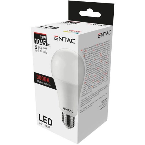 ENTAC IZZÓ LED GLOBE 12W WW E27 3000K 1DB