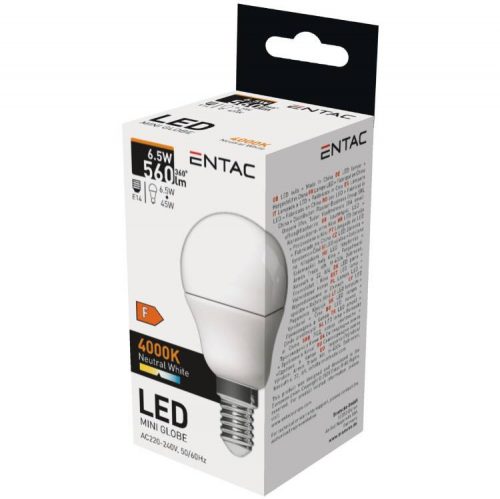 ENTAC IZZÓ LED MINI GLOBE 6,5W NW E14 4000K 1DB