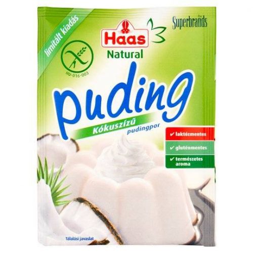 HAAS NATURAL PUDING KÓKUSZ 40G