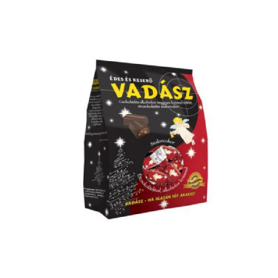 (KAR) VADÁSZ SZALONCUKOR ÉDES-KESERŰ ÉTCSOKOLÁDÉ 350G