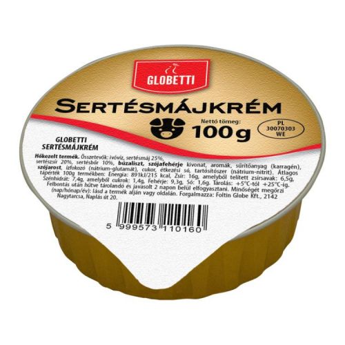 GLOBETTI MÁJKRÉM SERTÉS 100G