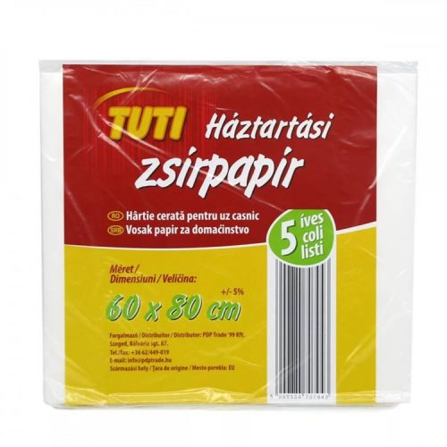 TUTI ZSÍRPAPÍR HÁZTARTÁSI 5DB