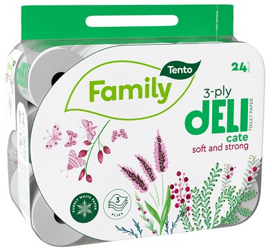 TENTO FAMILY DELICATE WC PAPÍR 3RÉTEGŰ SOFT AND STRONG 24TEK