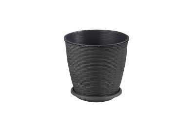 CSERÉP+ALÁTÉT RATTAN ANTRACIT 6L 1DB