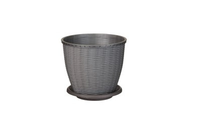 CSERÉP+ALÁTÉT RATTAN SZÜRKE 2,75L 1DB