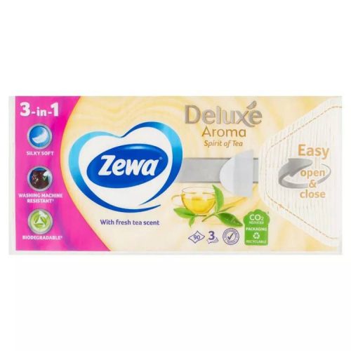 ZEWA DELUX PAPÍR ZSEBKENDŐ SPIRIT OF TEA 3R 90DB