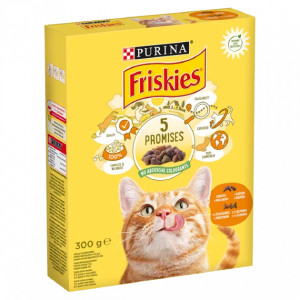 FRISKIES MACSKAELEDEL SZÁRAZ CSIRKE ZÖLDSÉG 300G