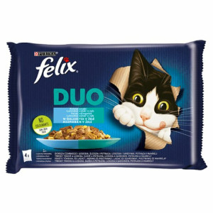 FELIX FANTASTIC DUO MACSKAELEDEL HALAS NEDVES 4X85G