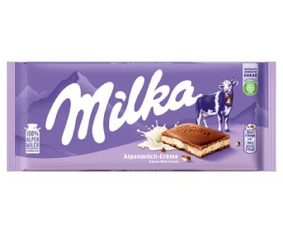 MILKA TÁBLÁS CSOKOLÁDÉ ALPINE MILK CREAM 100G