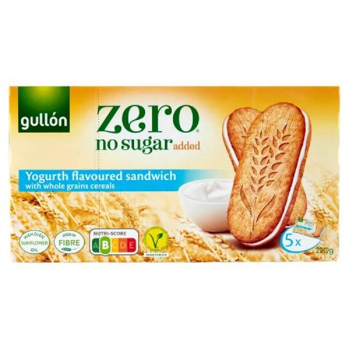 GULLON SZENDVICSKEKSZ CUKORMENTES JOGHURTOS 220G