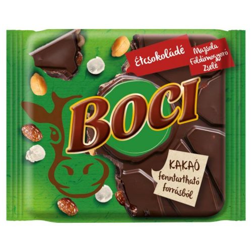 BOCI ÉTCSOKOLÁDÉ FÖLDIMOGYORÓ ZSELÉ MAZSOLA 90G