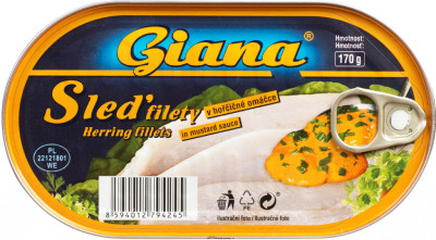 GIANA HERINGFILÉ MUSTÁROS 170G