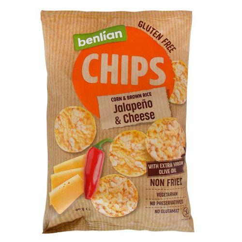 BENLIAN CORN&RICE RIZS CHIPS JALAPENOS-SAJTOS 50G