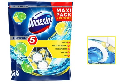 DOMESTOS POWER5 WC RÚD LIME 5X55G