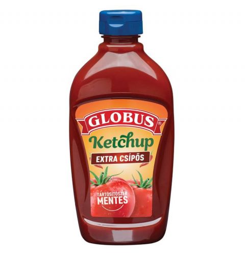 GLOBUS KETCHUP EXTRA CSÍPŐS FLAKONOS 485G