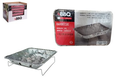 BBQ INSTANT GRILLEZŐ+FASZÉN 48X31CM 1DB