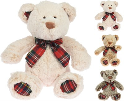 (KAR) KARÁCSONYI PLÜSS TEDDY MACI 21CM 1DB