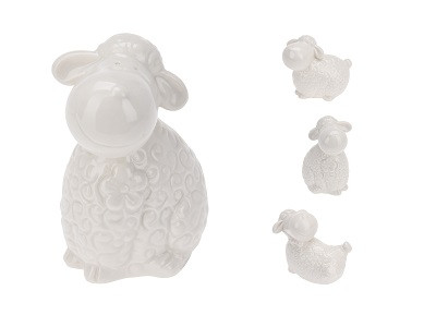 (HÚSV) HÚSVÉTI BÁRÁNY DÍSZ PORCELÁN 9CM 1DB