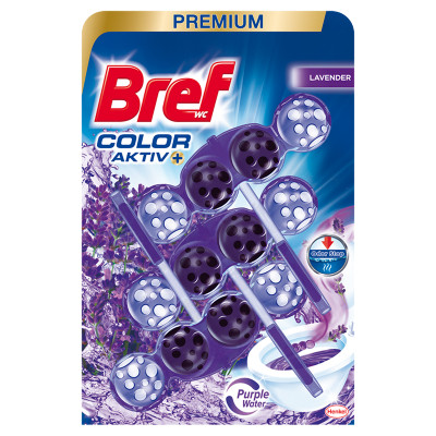 BREF COLOR AKTIV WC FRISSÍTŐ LAVENDER 3X50G