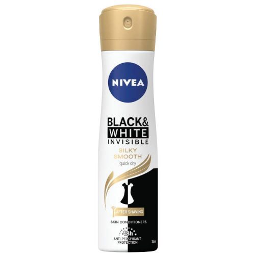 NIVEA INVISIBLE BLACK&WHITE DEO   SPRAY  SILKY SMOOTH 150ML