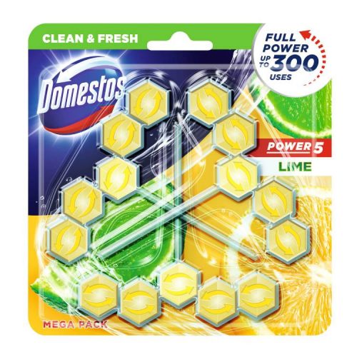 DOMESTOS POWER5 WC RÚD LIME 3X55G