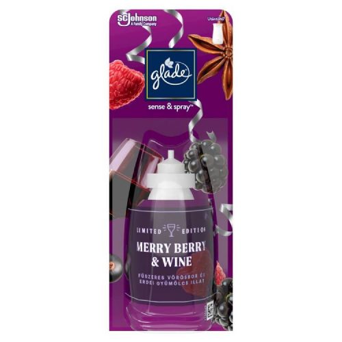 GLADE SENSE&SPRAY LÉGFRISSÍTŐ AUTOMATA UTÁNTÖLTŐ MERRY BERRY WINE 18ML