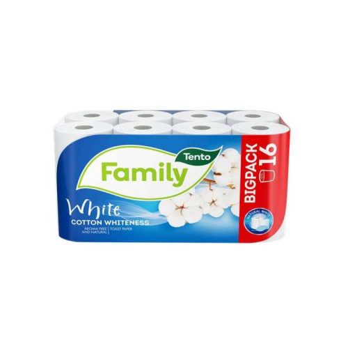 TENTO FAMILY WC PAPÍR COTTON WHITE 2RÉTEGŰ 16TEK