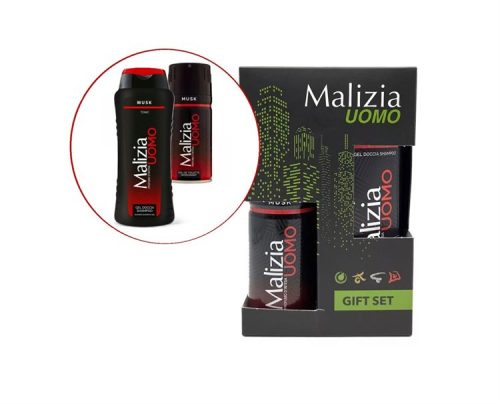 MALIZIA DÍSZDOBOZ UOMO BIPACK FÉRFI MUSK TUSFÜRDŐ 250ML+DEO 150ML 1CS