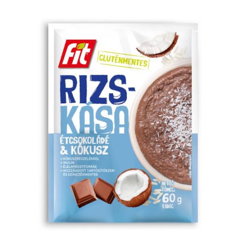 FIT RIZSKÁSA KÓKUSZ CSOKOLÁDÉ GLUTÉNMENTES 60G