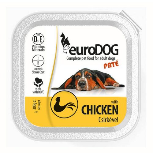 EURODOG KUTYAELEDEL PATÉ CSIRKE 300G