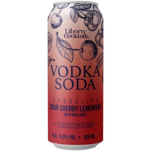 LIBERTY COCKTAILS VODKA SODA SOUR CHERRY LEMONADE DOB.4,9% 330ML