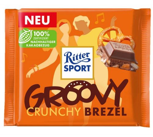 RITTER SPORT BRETZEL TEJCSOKOLÁDÉ PERECDARABOKKAL 100G