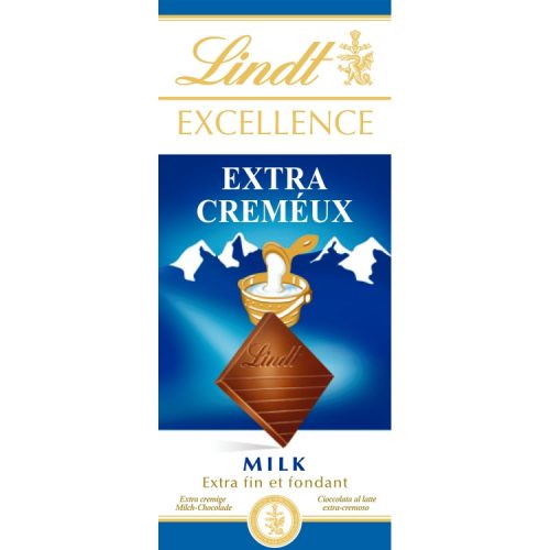 LINDT EXCELLENCE TEJCSOKOLÁDÉ EXTRA CREAMY 100G