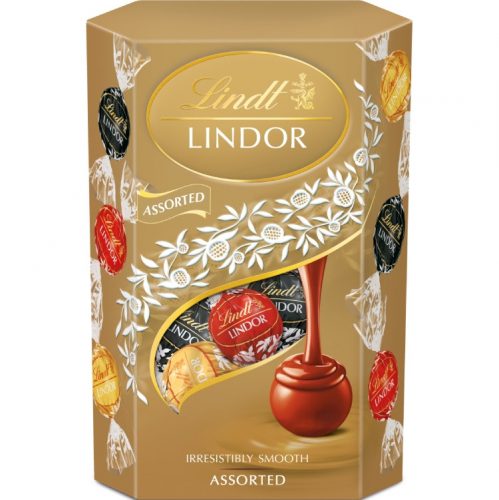 LINDOR ASSORTED CSOKOLÁDÉ GOLYÓ VEGYES DÍSZDOBOZBAN 200G