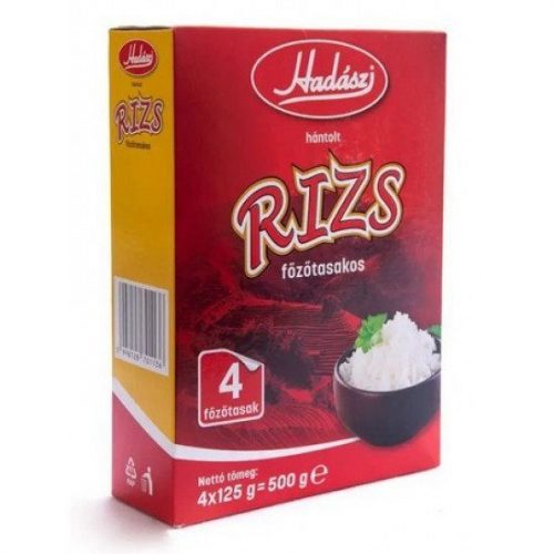 HADÁSZI RIZS HÁNTOLT/HOSSZÚSZEMŰ FŐZŐTASAKOS 4X125G